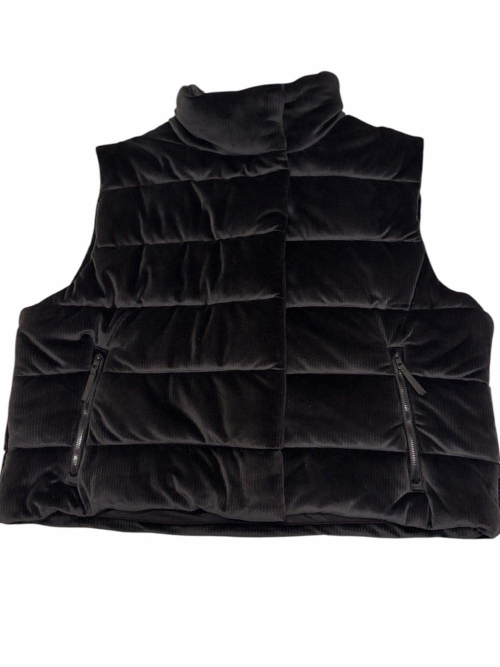 AVIA Women’s Black Ribbed Velour Vest, size 22.